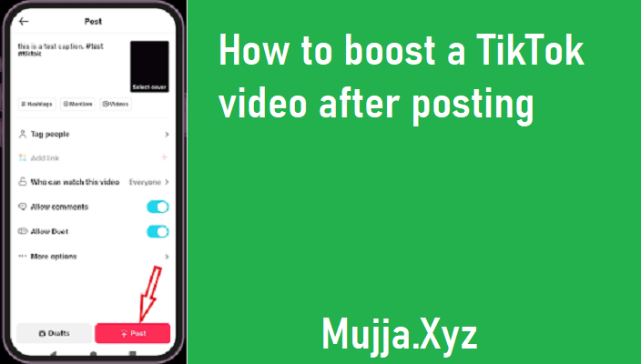 How to boost a TikTok video after posting